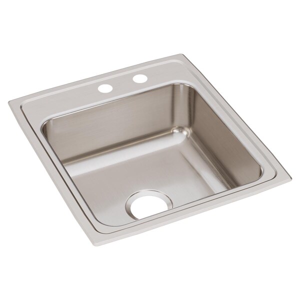 Lustertone Ss 19.5 X 22 X 7.6 Single Bowl Drop-In Sink With Quick-Clip